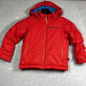 Burton Classic Jacket Kids Boys Size 3T Red Dryride Hooded